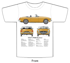 MGB Roadster (wire wheels) 1970-72 T-shirt Front